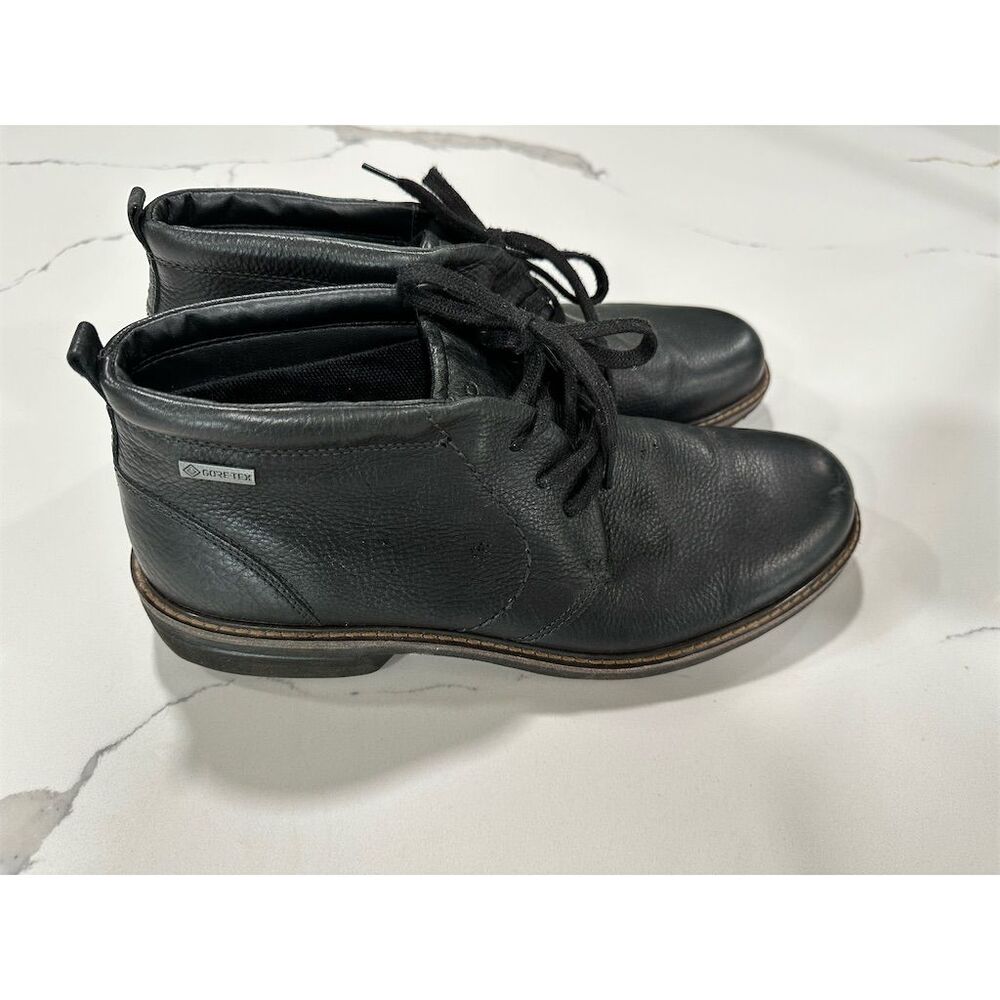 ECCO Men's Black Leather Chukka Boots Waterproof Jamestown 13